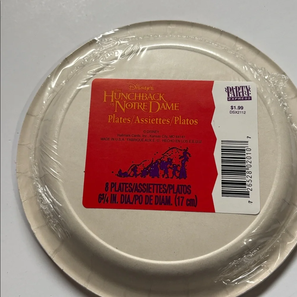 Disney Hunchback of Notre Dame Plates and Cups 1990s Vintage Disney Hunchback